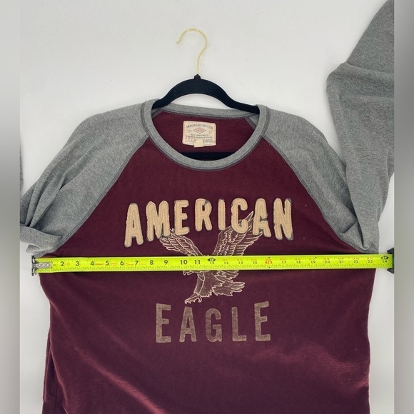 American Eagle Vintage Long Sleeve Embroidered Shirt Size XL - Picture 8 of 9